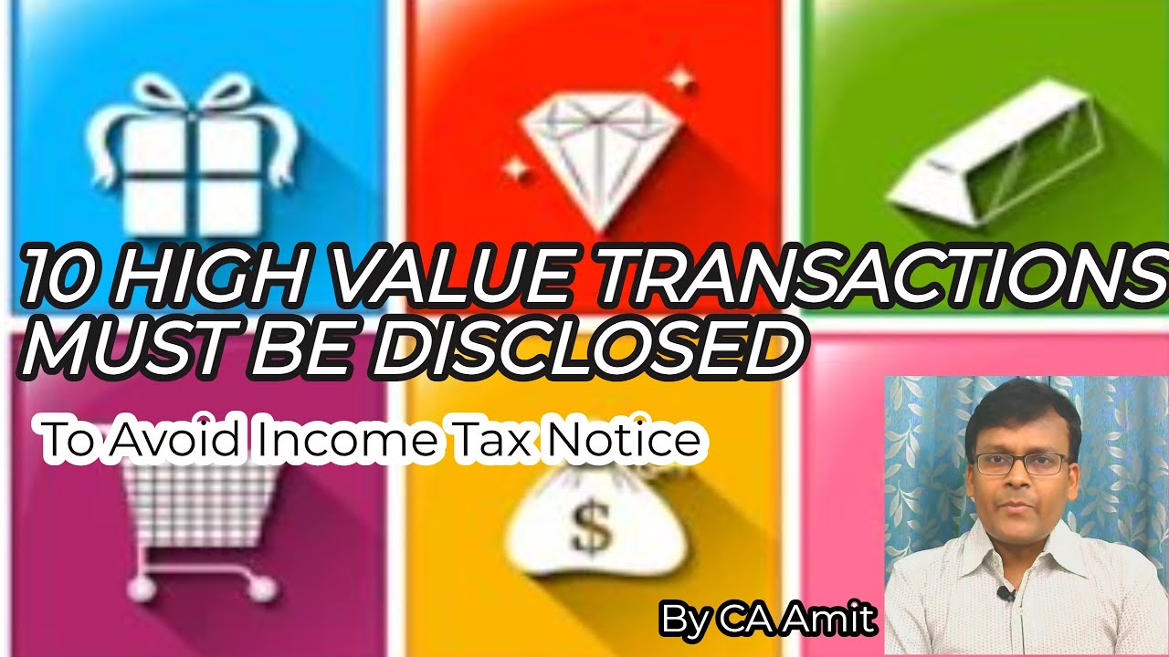 10 High Value Transactions tracked by Income Tax I 285BA Specified FInancial Transaction I Form 61A
