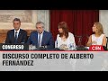 DISCURSO COMPLETO de ALBERTO FERNÁNDEZ en la APERTURA de SESIONES ORDINARIAS