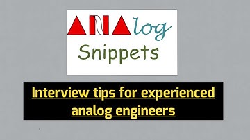 #68 Interview tips for experienced analog engineers 
