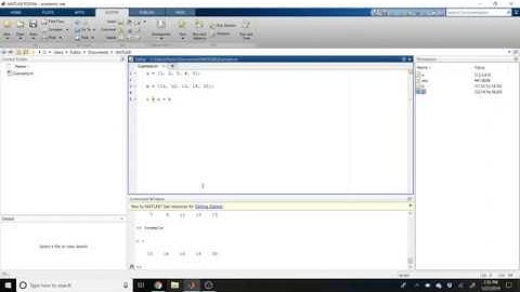 Introduction to MATLAB - MATLAB Basics