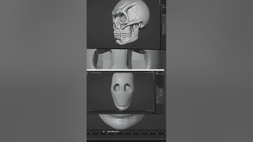 Sculpting Skull #3d #sculpture #blender