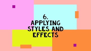 Chapter 6.  Applying Styles and Effects (Part-1)