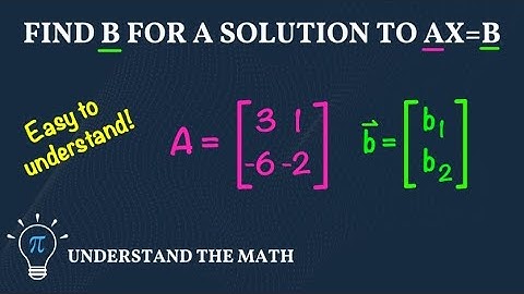 How to Determine When Ax=b Has a Solution | Step-By-Step Example