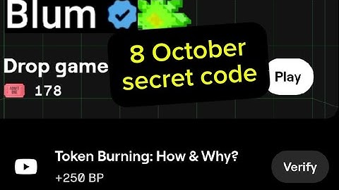 Blum Verify Code #blum #blumtodaycode #blumtoken #blumcode #blumenau