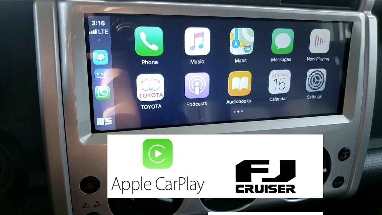 Apple Carplay in my FJ Cruiser - YouTube