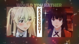 WOULD YOU RATHER | Kakegurui | Questions screenshot 5