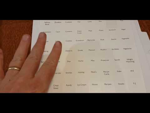 Labels for Categorizing Recipe Dividers CookbookPeople.com