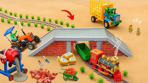 DIY Mini Truck Builds Brick & Cement Railing Bridge  Fun Construction Science Project