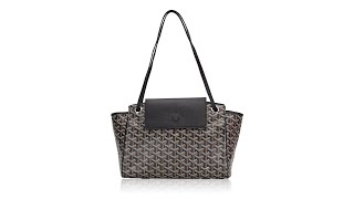 Rouette PM Tote Bag Black Tan