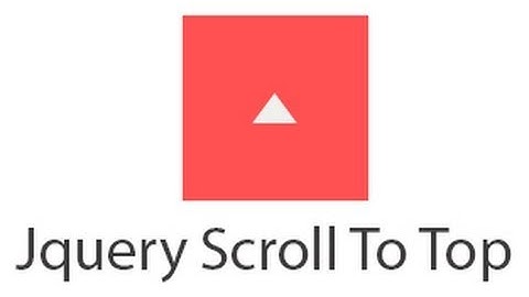 How to make a Scroll to Top Jquery Widget Link For Your Website
