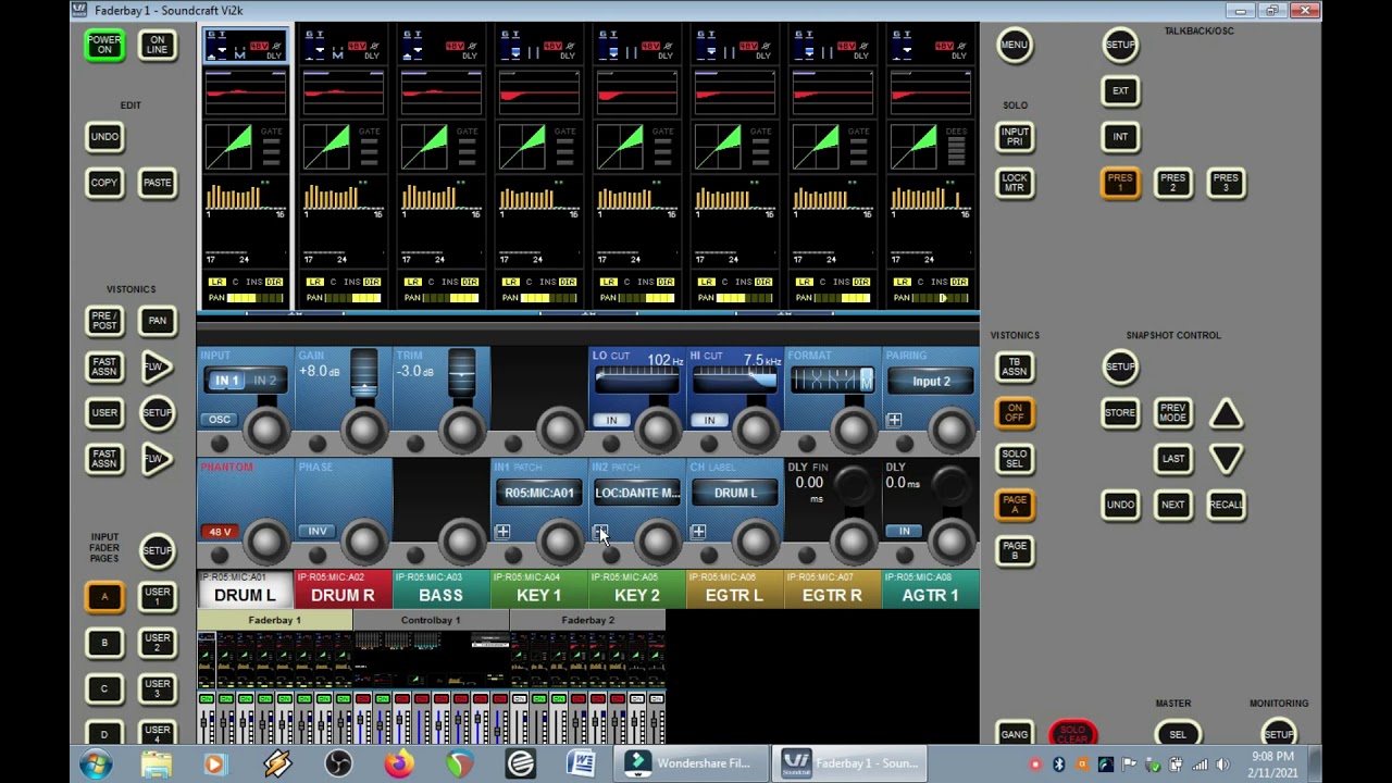Day 2 INPUT CHANNELS VI2000 SOUND CRAFT