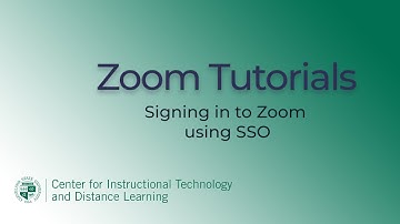 Signing in to Zoom using SSO