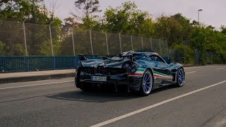 1 of 3 Pagani Huayra Tricolore on road!