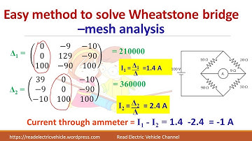 Wheatstone bridge/mesh analysis/easy method
