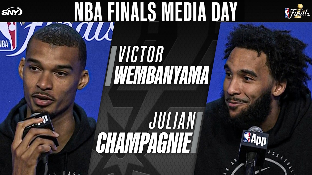 Victor Wembanyama, Julian Champagnie talk Knicks-Spurs NBA Finals clash