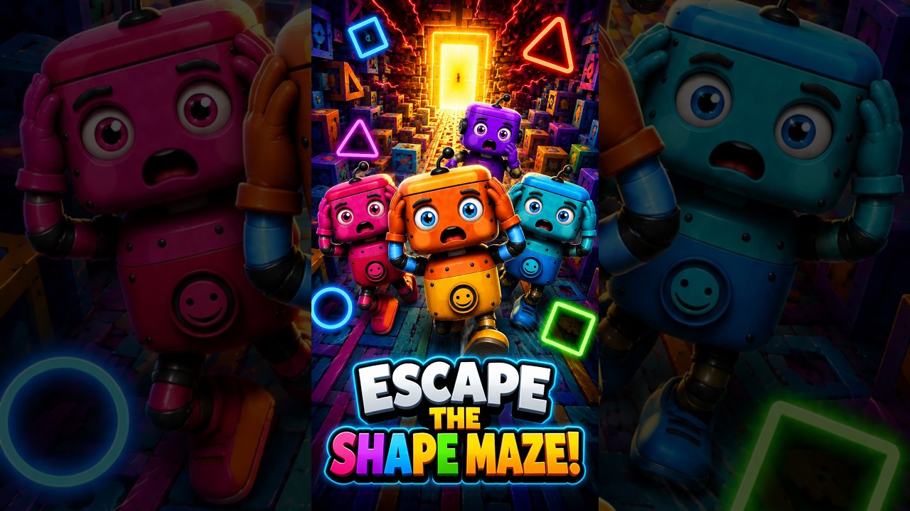 Can You Help Us Escape the Shape Maze #shorts  | Rusty's World