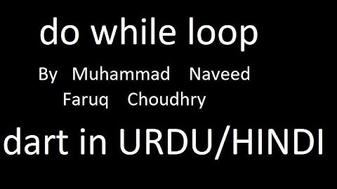 do while loop
