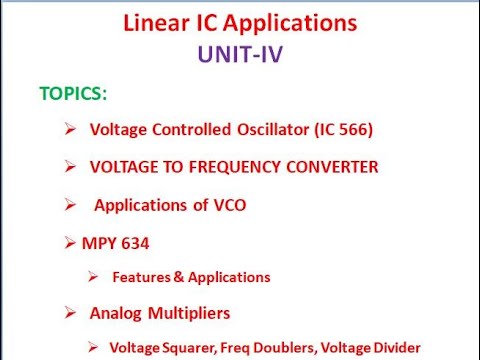 Voltage Controlled Oscillator VCO  IC 566  Analog Multipliers  MPY 634   LICA U 4 9