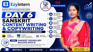 Day 6: Sanskrit Vocabulary Building with AI | EzyIntern UGC Internship Program