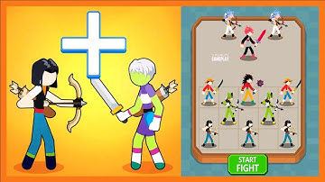 Merge Stickman Warrior | 3 Minute Gameplay Level 1-8