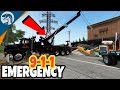 HUGE CRASH, TOW TRUCK CRANES, SEMI TRUCK WRECKED | Farming Simulator 17 Multiplayer Gameplay