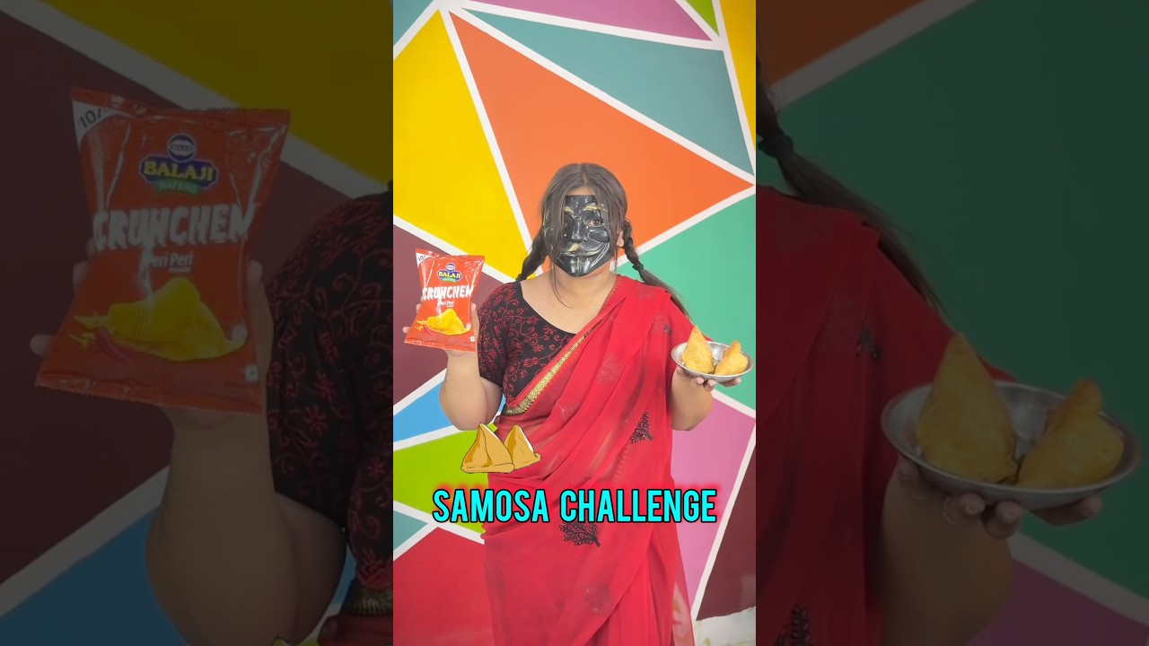 Samosa Challenge 😱😅 #samosachallenge #foodchallenge #eating #school #shorts