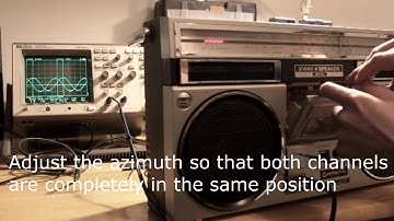 C-cassette player adjustments with oscilloscope