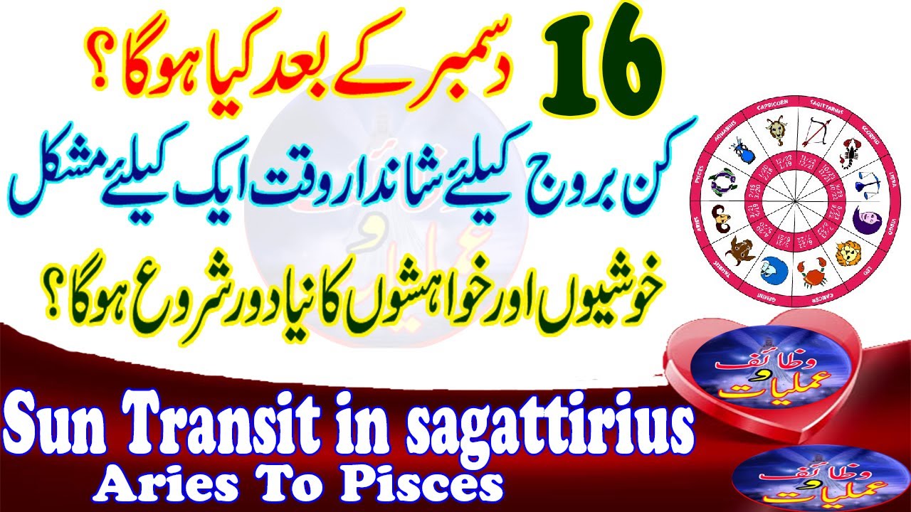 Sun Transit in Sagittarius, 16 December to 15 Jan 2024, Aries to Pisces