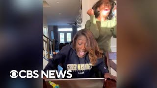 Family has ecstatic reaction to bar exam results