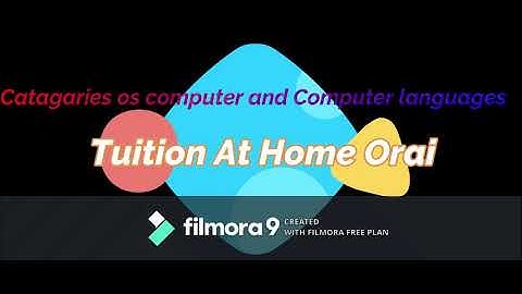 Categories of Computers and Computer Languages.
