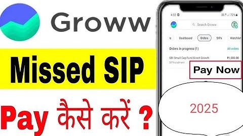 How to Pay Missed SIP in Groww App | Groww app SIP failed | Groww missed SIP payment kaise kare