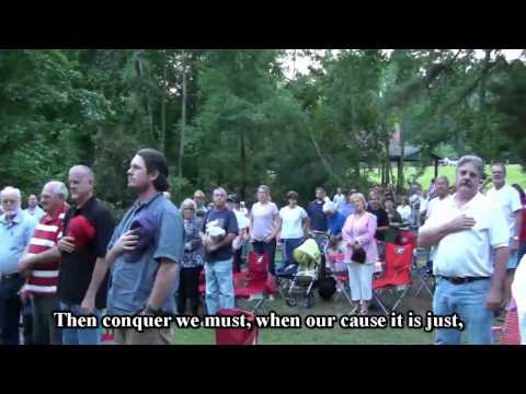 A Marine stuns the crowd at a Tea Party with the fourth verse of the Star Spangled Banner. So Much for a "Secular Nation". Thank you for the reminder that our rights come from God and not any man or group of men. God Bless America and Semper Fi Marine! -David W. Hedrick www.davidwhedrick.com