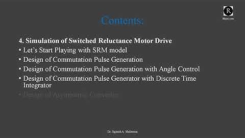 Modelling & Simulation of SRM Drive | Full Course | Contents