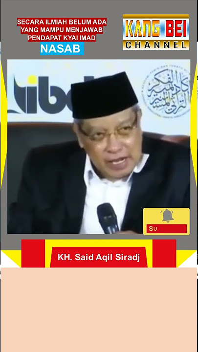 Saya bukan Ahli / Spesialis Nasab - Jawaban Ilmiah Tes DNA Bukan Debat - KH. Said Aqil Siradj