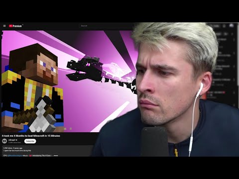 Ludwig Reacts to rekrap2's "It took me 4 Months to beat Minecraft in 15 Minutes"