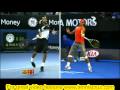 Jo-Wifried Tsonga Rafael Nadal slow motion forehand topspin