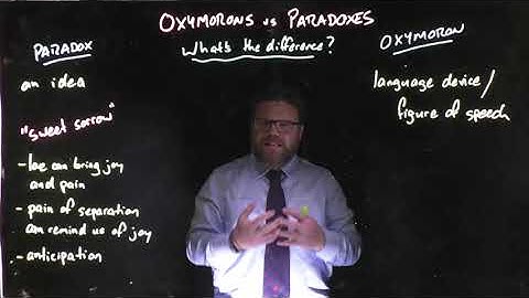 Oxymorons vs paradoxes | Grammar and Thongs