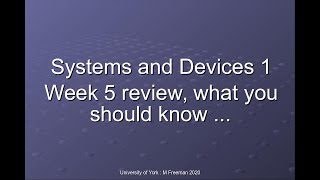 SYS1 Weekly Review 5