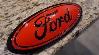 F150 Logo Get's CUSTOM Paint Job Using SPRAY CANS! (Red & Black)
