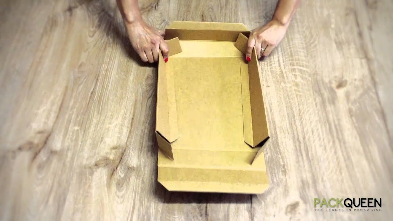 How to Fold your PACKQUEEN Box - Two Piece Postage Gift Box 