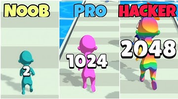 NOOB vs PRO vs HACKER in 2048 Clash 3D