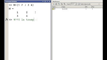 Matriz Traspuesta en Matlab - Transponse Matrix using Matlab