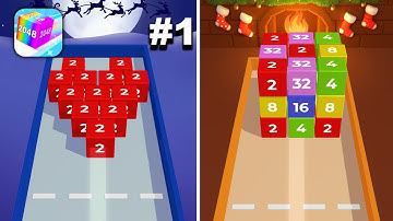 Chain Cube 2048: 3D Merge Game - Hyper Hybrid Casual - Gameplay Walkthrough (iOS & Android)