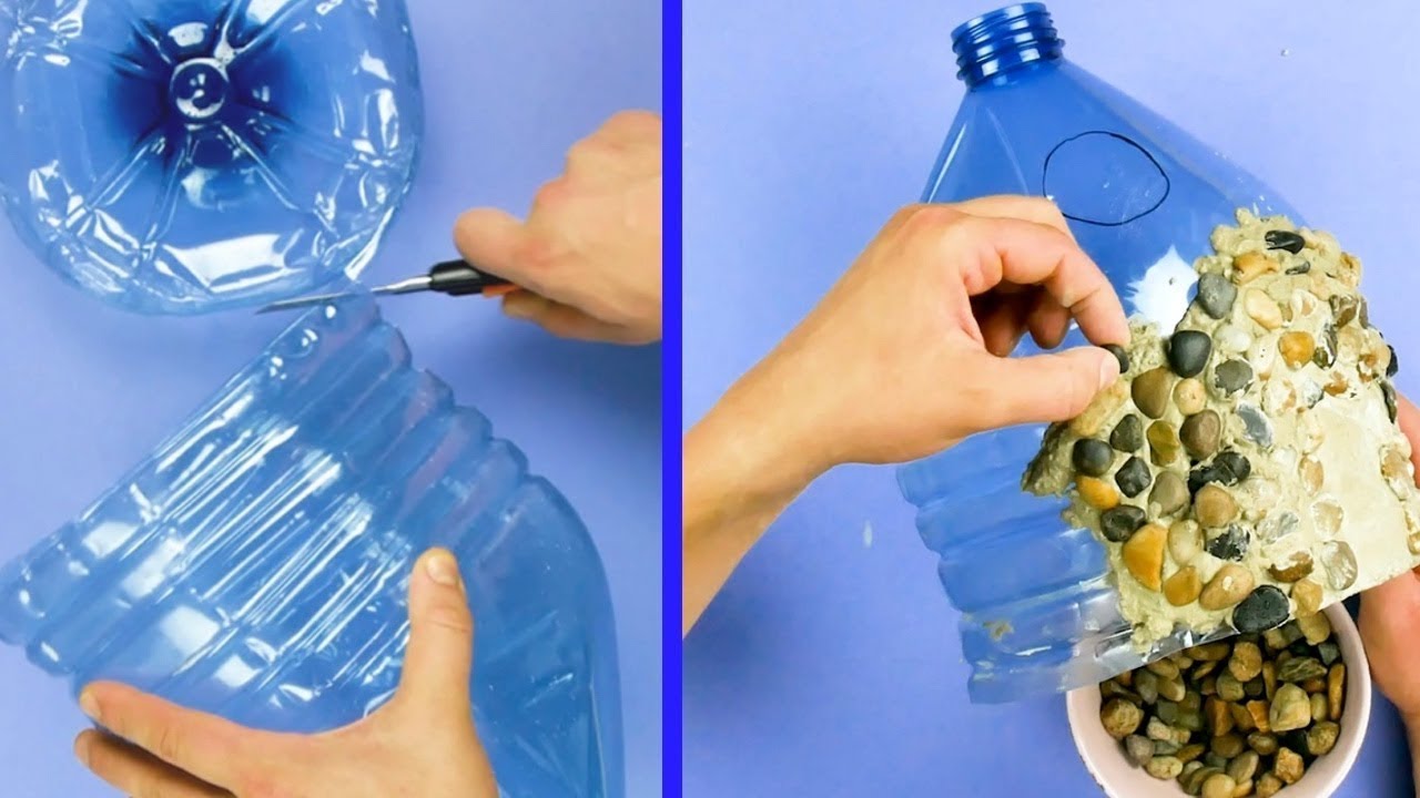 Cómo hacer una linda casita con una botella de plástico