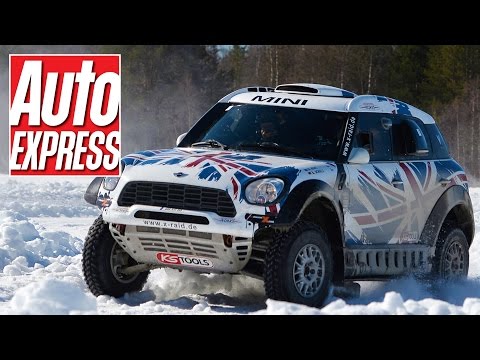 MINI ALL4 Racing Dakar car: off-road rally monster eats snow and ice in Lapland