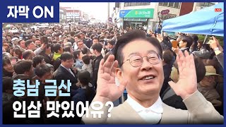 [자막] 이재명 후보 골목경청투어 충남 금산 #대선후보 #민주당 #대법원 #조희대