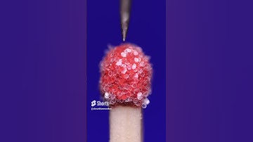 Glittery match vs. Hot needle (ASMR close up/macro) #closeup #macro #asmr #asmrvideo #satisfying