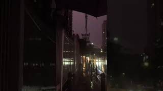 Lightning and thunderstorm on a Bangkok night #travel #walkingtour #citywalk #thailand #rain