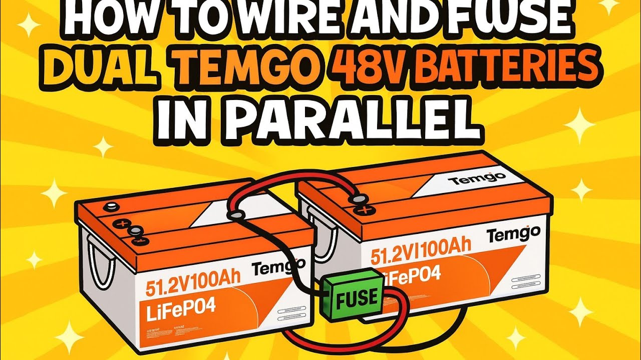 How to wire and fuse two 48v batteries in parallel to charge a Pecron ...