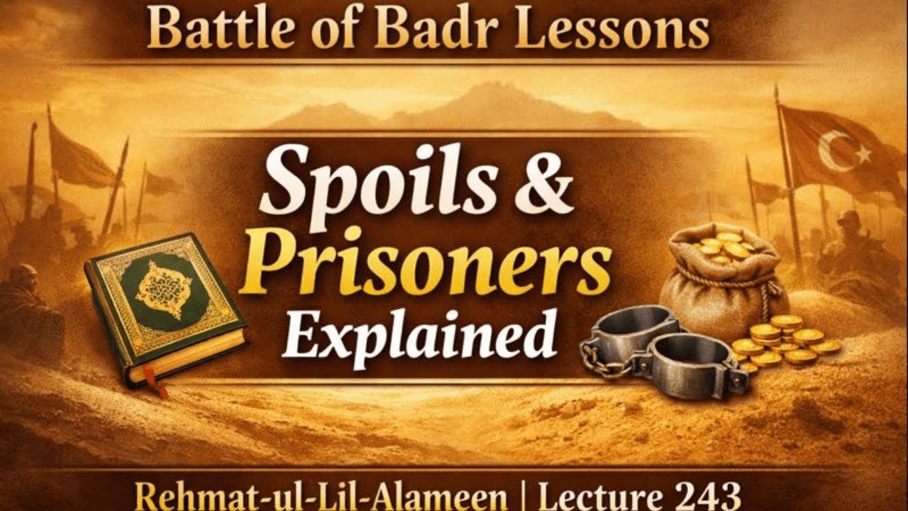 LECTURE NO 243 || “Battle of Badr: Spoils of War & Prisoners – Lessons from Prophet ﷺ .